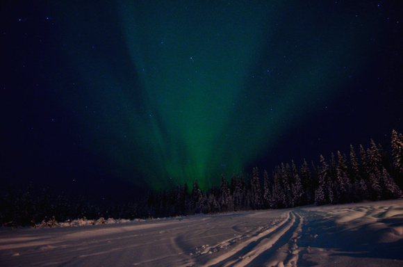 Week 14: First aurora of the year at -40°C.