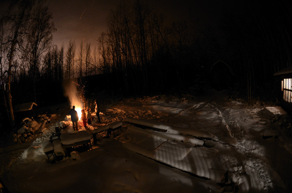 Week 8: Alaskan Thanksgiving bonfire.